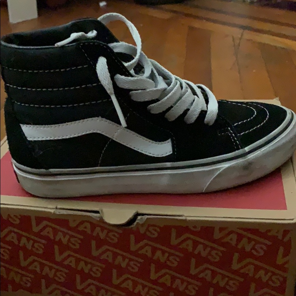 Vans hi-top classic black and white